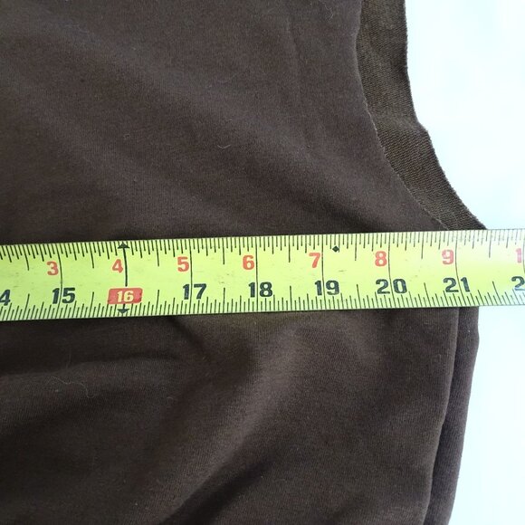 Brown Sleeveless Jumpsuit Women Size L Elastic Ankle and Waist Keyhole Back - Picture 11 of 13